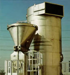 Large wet fan scrubber housings in the yard