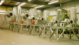 Skid-mounted multi-venturi scrubber with recirculation tank